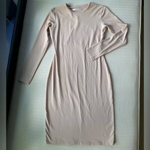 Susana Monaco long sleeve blush pink dress size M